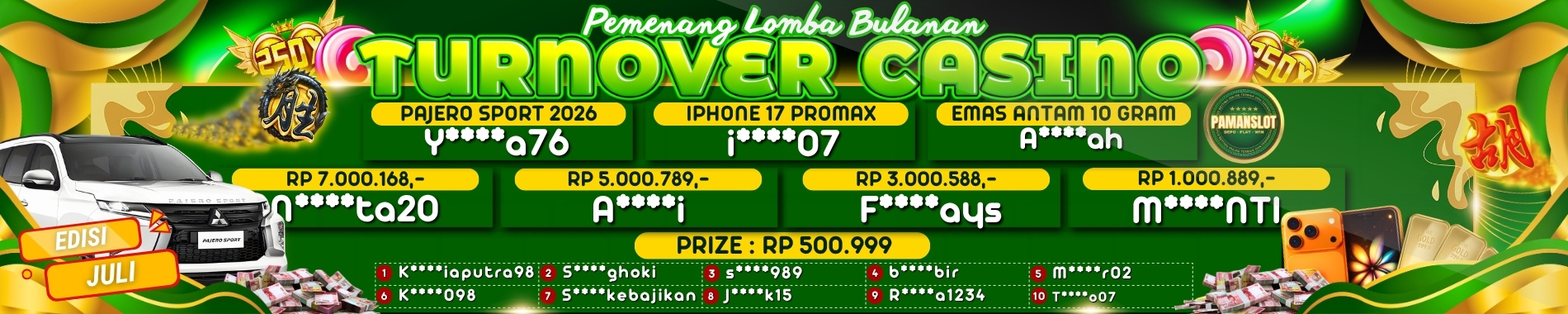 PEMENANG TO BULANAN CASINO